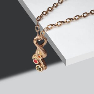 Textured Twisted Multi Stone Chain