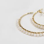 Tiny White Pearl C-Shape Hoop Studs