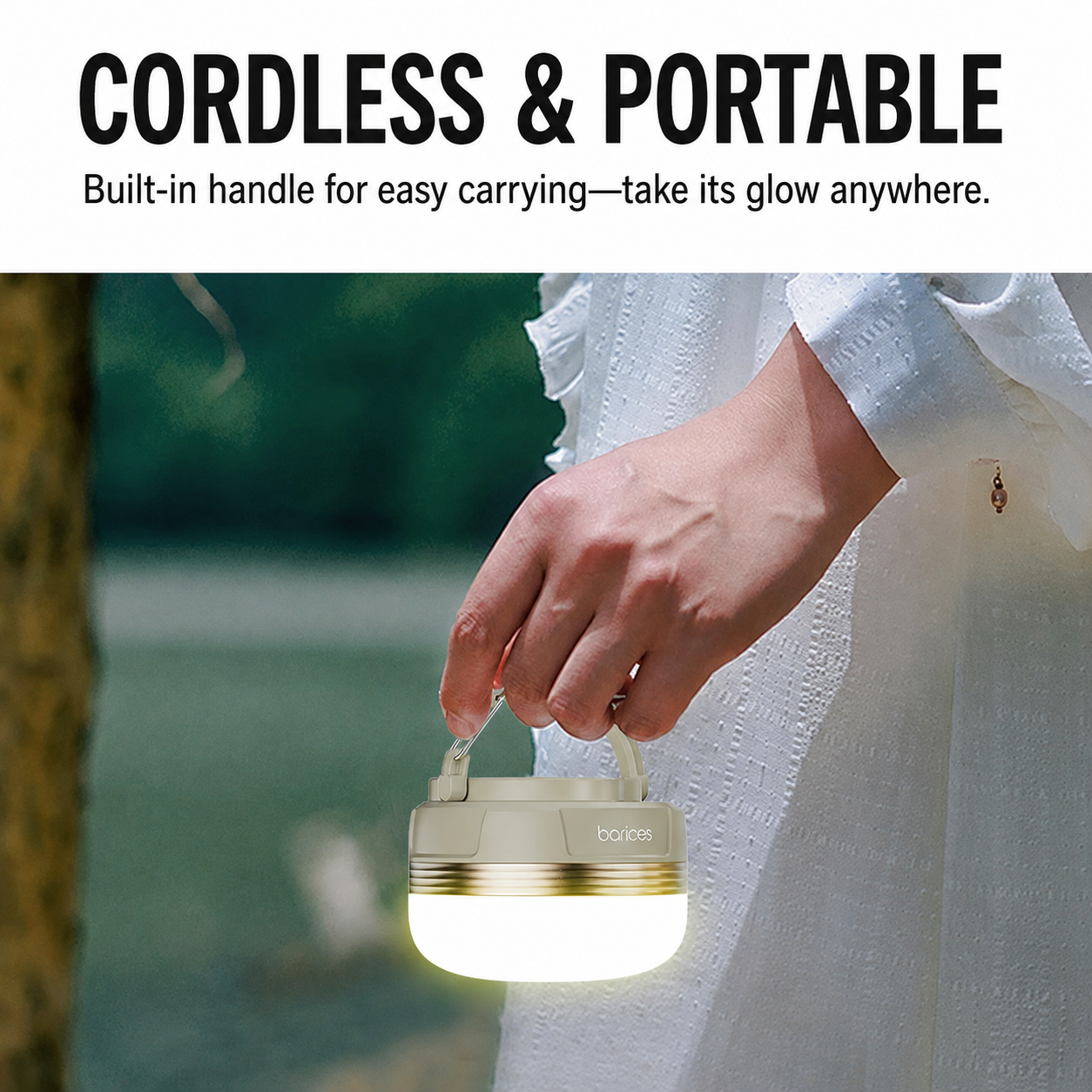 Rechargeable outdoor camping lamp for lighting purposes